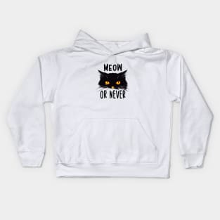 meow or never Kids Hoodie